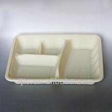 Corn starch Bio-based Disposable biodegradable lunch box 210*185*50mm/ 650ml