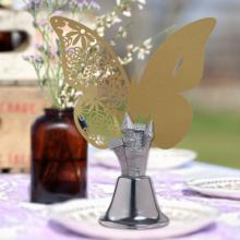 Red Leaves hot design & high quality Laser Cut butterfly Wedding Place Card For Wine Glass In Variou