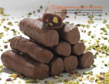 CEREZATA  TURKISH   DELIGHT  BARS WITH COVERED CHOCOLATE AND  PISTACHIO 