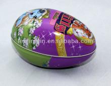 egg shape tin box for chocolate