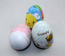 high quality cute egg shaped chocolate tin