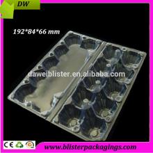 SGS standard 192*84*66mm transparent egg blister packaging tray