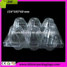 china supplier wholesale 154*105*60 mm 6 pieces of egg blister packaging tray