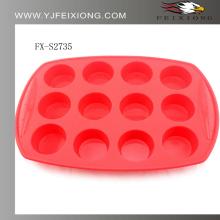2014 hot selling silicone cake and chocolate colorful molds