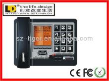 Saffron yellow super  LCD  panel telephone,big button corded telephone