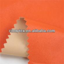 0.4mm saffron yellow polyester faux leather fabric