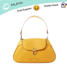 Stylish New Arrival Leather Saffron Ladies Handbag Shoulder Bag with Decorative buckle