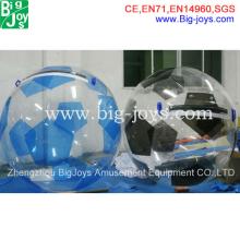Football design bubble ball walk water, water walking pool ball, water ball walking