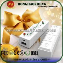 Hot selling Chocolate bar mini usb charger 2600mah with CE ROHS Dual USB Gift 2600mah Mobile 2013 ne