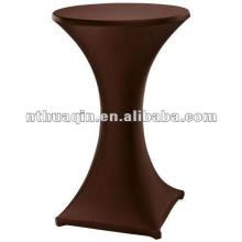 Chocolate spandex stretch bistro  table  cover elastic bar  table  cover fit on standard high cocktail t
