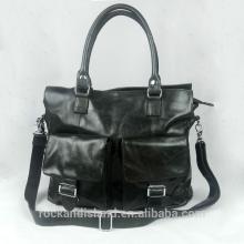 2014 New genuine leather mens leather messenger bag