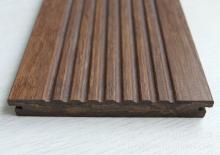 Dark Chocolate Color Outdoor Strand Woven Bamboo Tile For Garden