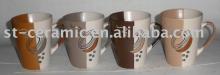 11oz V shape  ceramic  cheap coffee mug for gift