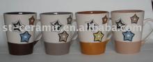 11oz V shape cheap ceramic coffee mug