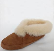 Soft Sole Sheepskin Shoes/ Fur Lined Warm Winter House Shoes/ Indoor Soft Lady Shoes
