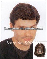 2013 high quality men real hair full toupee soft