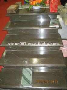 coffee brown marble slab stairs