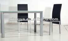 2013 popular tempered glass dining table(1+2)