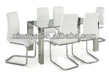 White High Gloss Dining Set & 6 White Dining Chairs