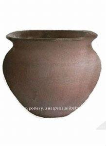 AAH Large black clay pot- Tall dark clay pot- Giant Outdoor Pots