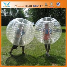 Popular PVC/ TPU plastic human size soccer bubble balls