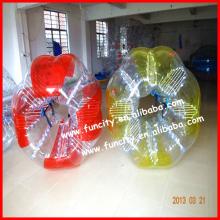 1.0mm PVC/TPU two color 1.5m/1.8m bumper ball / bubble football