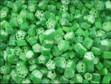 Healthy 100% Natural Freeze Okra Cross Cut