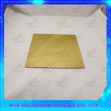 scalloped edge gold film cardboard  cake   base  board