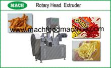 Rotary head extruder for cheetos