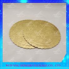scalloped edge gold cake base/cake board