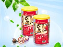 Chocolate cup with biscuit (180pcs)