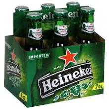 .Green Bottles Pack Cans Beer Heinekens.650 ML