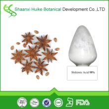 Fresh stcok high quality  shikimic   acid  98% for oseltamivin