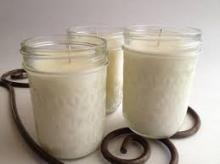  scent ed candle in glass jar