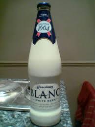 blanc kronenbourg 1664 beer in blue 25cl and 33cl bottles