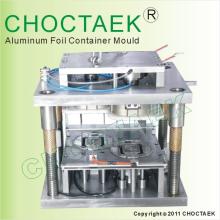 Two cavities aluminium foil container mould