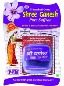 Shree Ganesh Brand Pure Saffron 1gm Packing