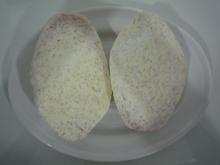 Frozen Taro hlaf cut
