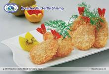 Breaded butterfly prawn