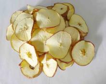 dried apple slice with peel and core