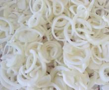 Frozen fried  minced  onion
