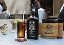 New type hot transfer leather tainless steel novelty jagermeister custom leather cover hip flask for