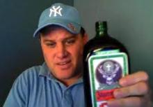Promotional jagermeister liquor bottle