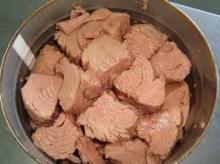 Canned  tuna  chunks in  vegetable   oil 